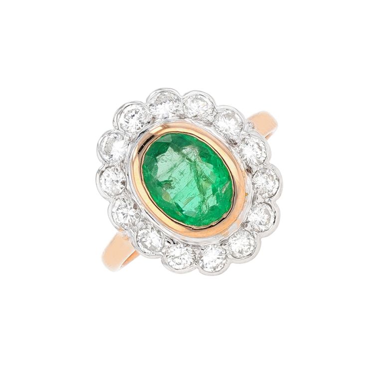 Bague marguerite émeraude...