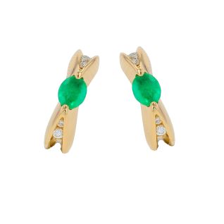 Earrings emeralds 0.28...