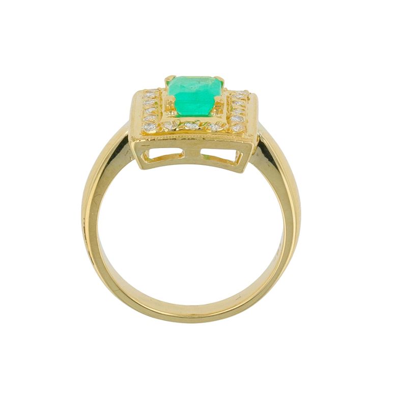 Ring emerald 0.68 carat and...