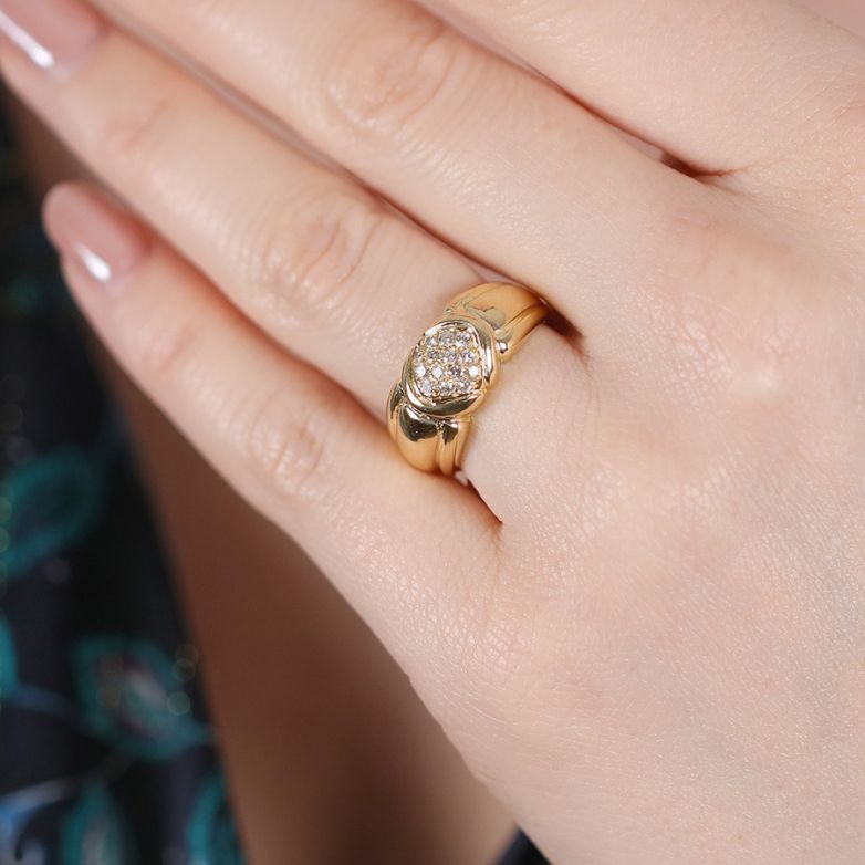Vintage ring diamonds 0.21...