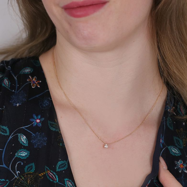 Diamond necklace 0.36 carat...