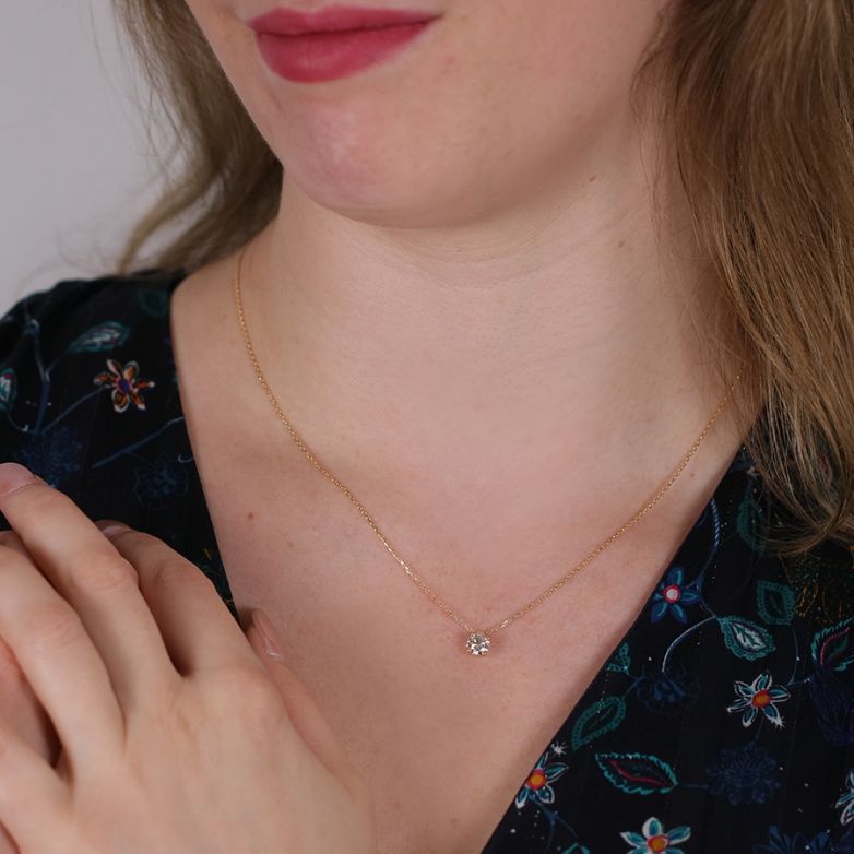 Diamond necklace 0.81 carat...