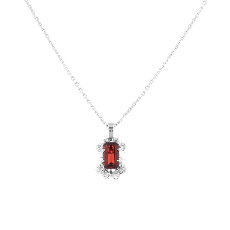 Necklace garnet 1.25 carat...