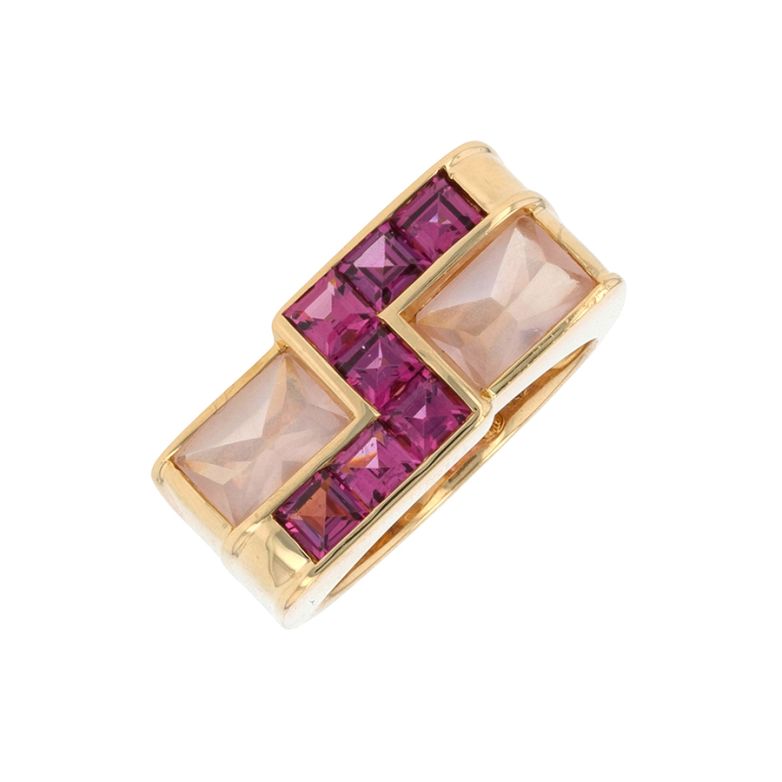 Ring tourmalines and pink...