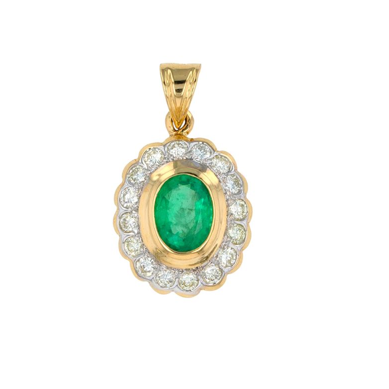 Pendant emerald 1.10 carat...