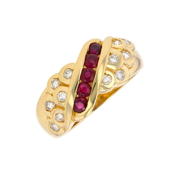 Ring ruby 0.45 carat and...