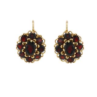 Boucles d'oreilles grenats...