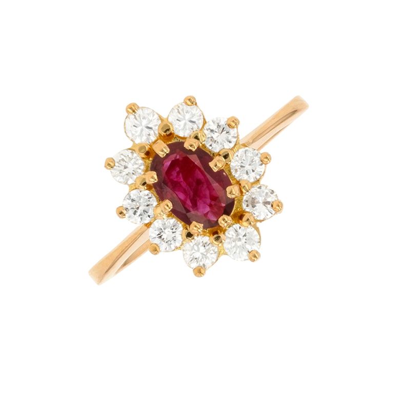 Ring marguerite ruby 0.43...