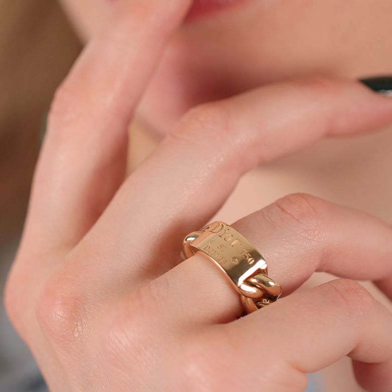 Ring DIOR gourmette yellow...