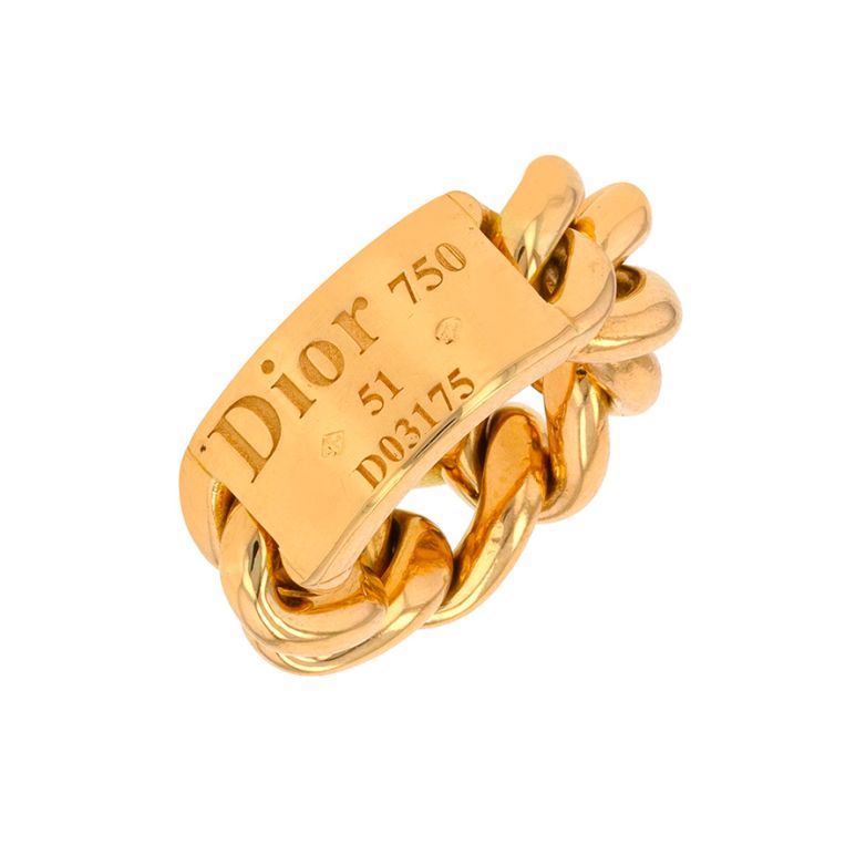 Ring DIOR gourmette yellow...