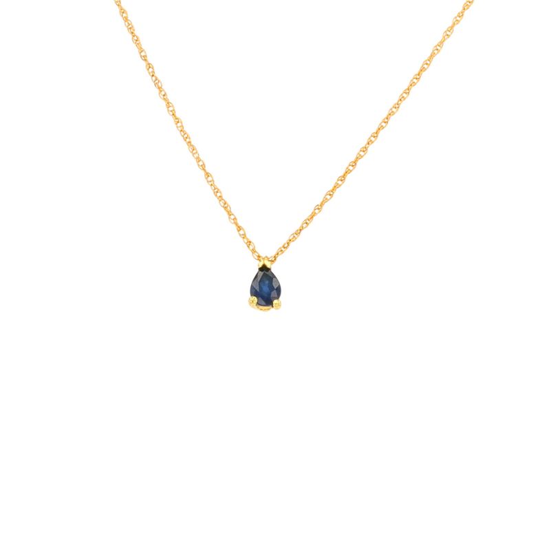 Pear sapphire necklace 0.57...