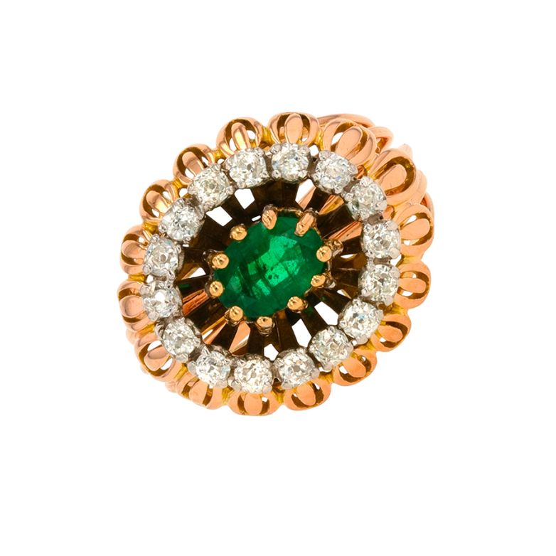 Vintage ring emerald 0.66...