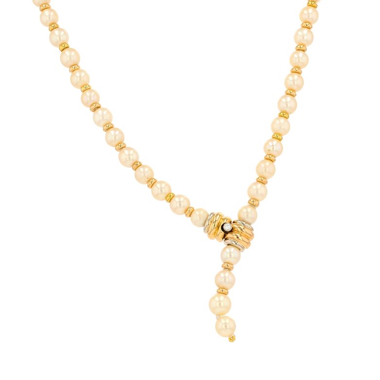 Pearl and diamond necklace...