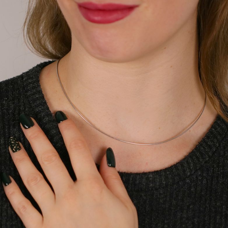 Cable necklace white gold...