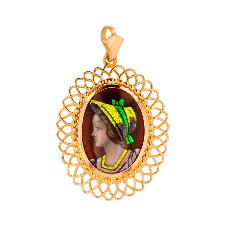 Vintage pendant yellow gold...