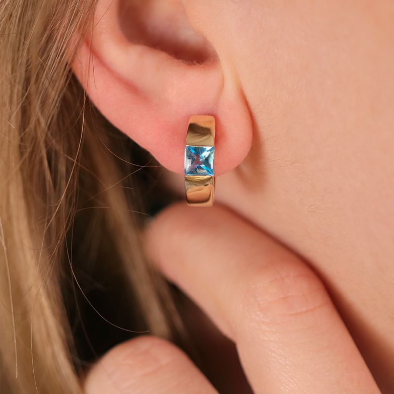 Earrings topaz 1.40 carat...