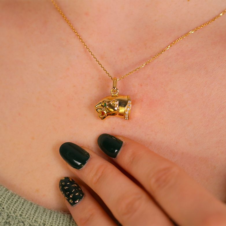 Emerald panther pendant...