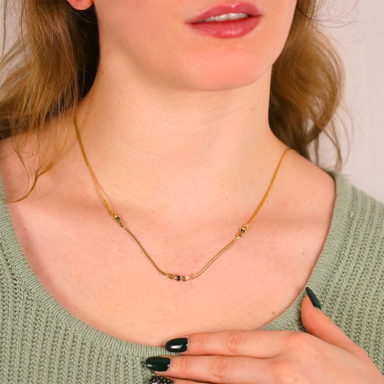 Sapphire necklace 0.12...