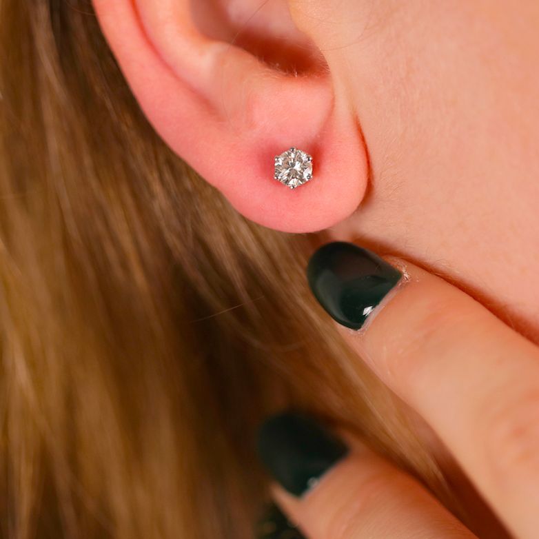Earrings diamonds 0.76...