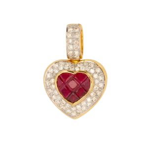 Heart pendant ruby 0.80...