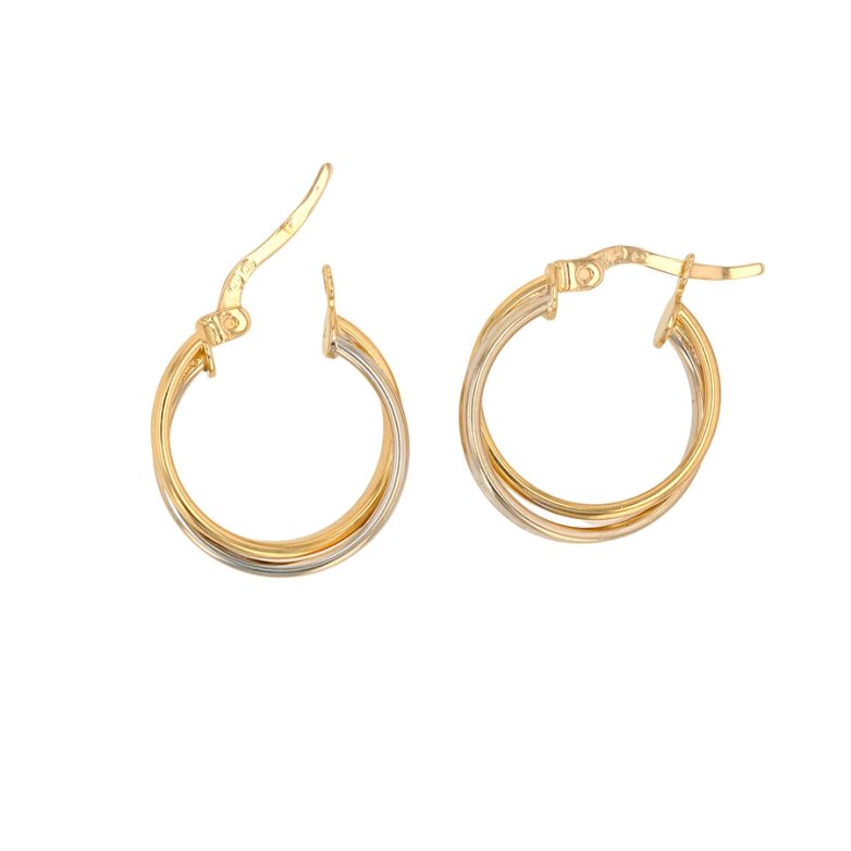 2 gold creole earrings 3.30g