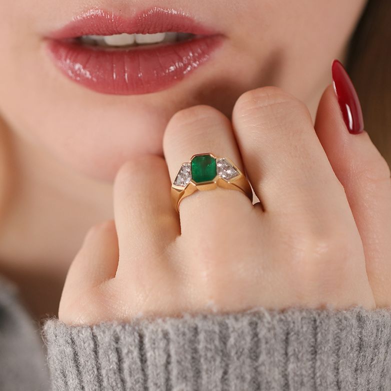 Bague émeraude 1.53 carat...