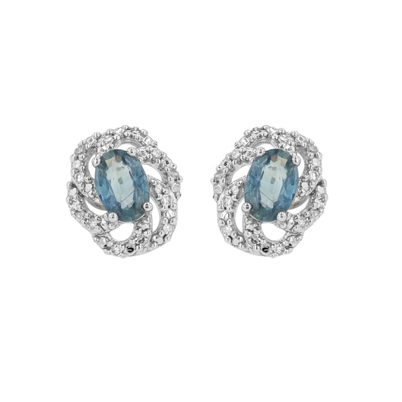 Earrings sapphires 1.18...