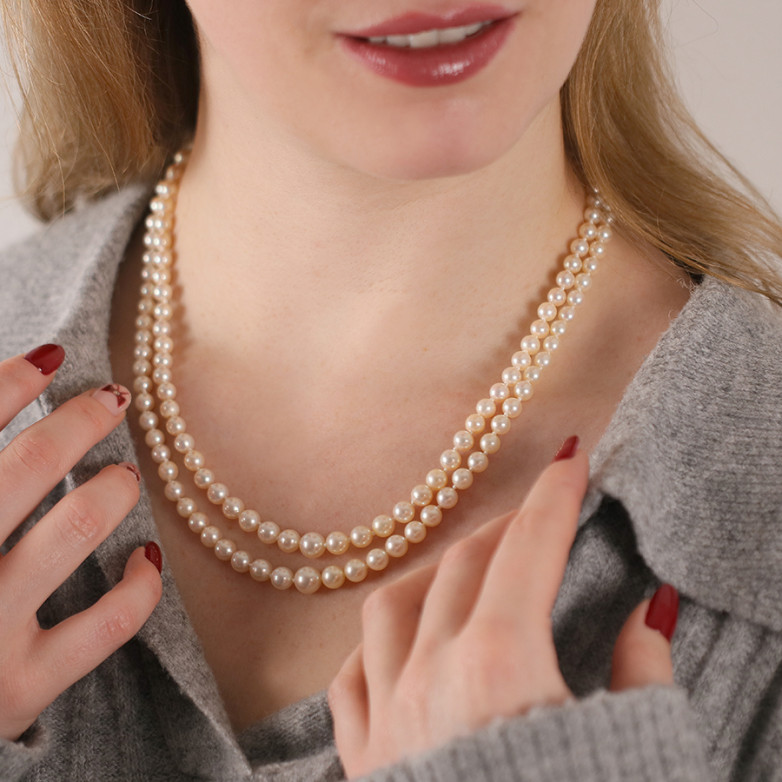 Vintage double strand pearl...