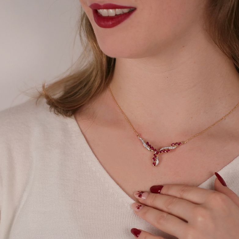 Necklace ruby 1.26 carat...