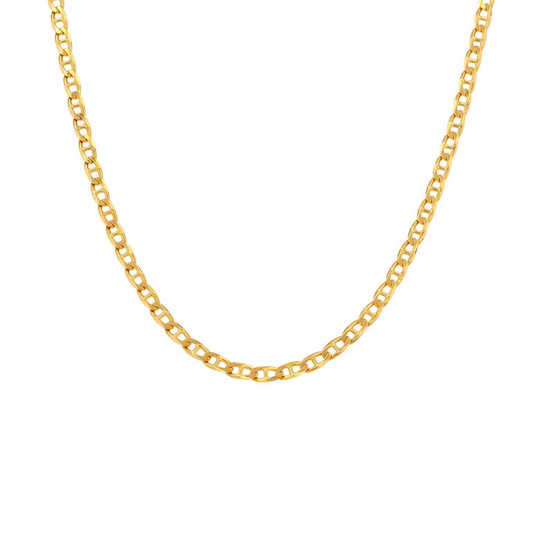 Necklace navy mesh yellow...
