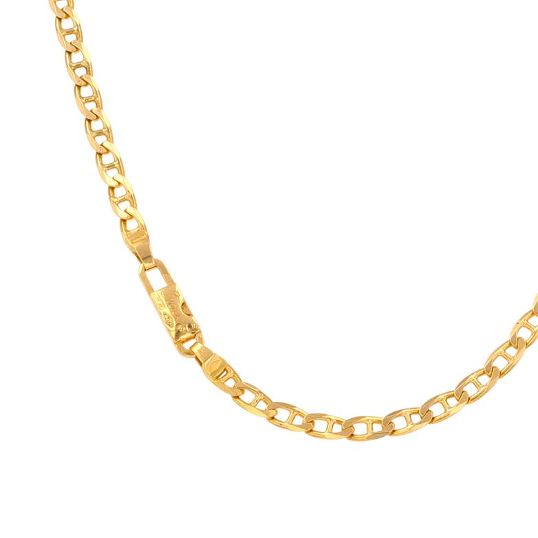 Necklace navy mesh yellow...