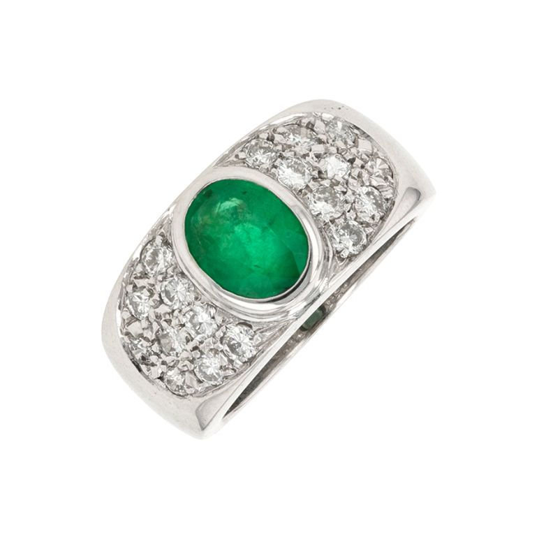 Ring emerald 0.60 carat and...