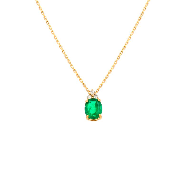 1.62 carat emerald necklace...