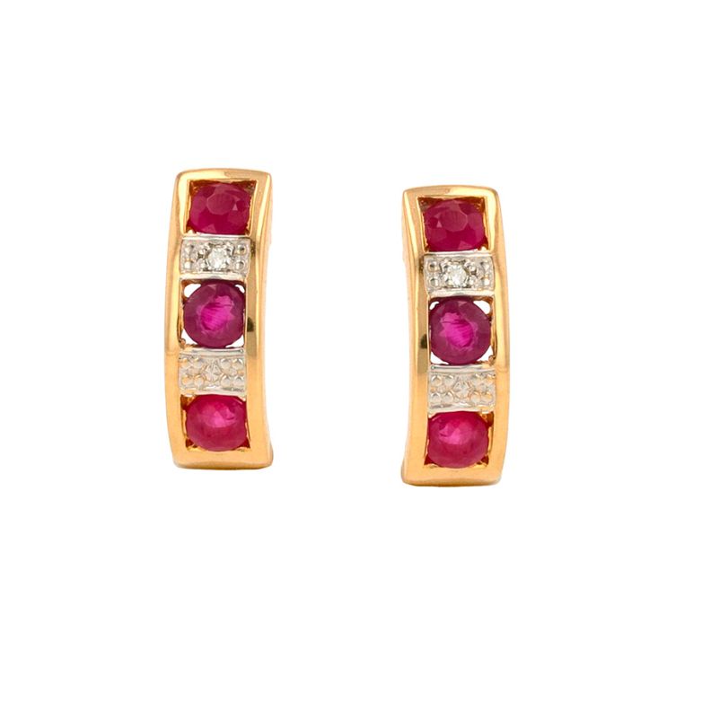 Earrings ruby 0.48 carat...