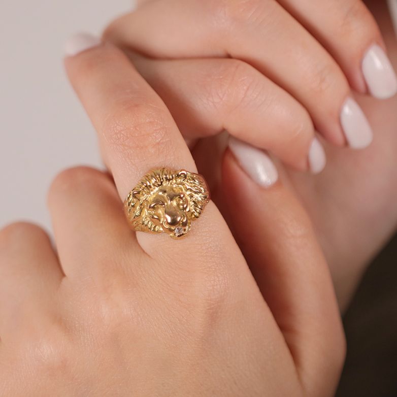 Bague vintage félin diamant...