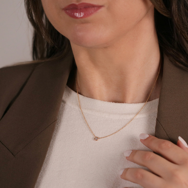 Collier diamant 0.06 carat...