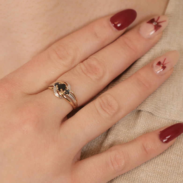 Ring sapphires 0.52 carat 2...