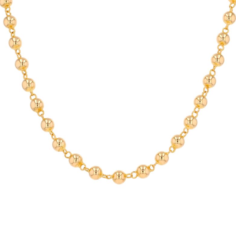 Yellow gold ball chain...