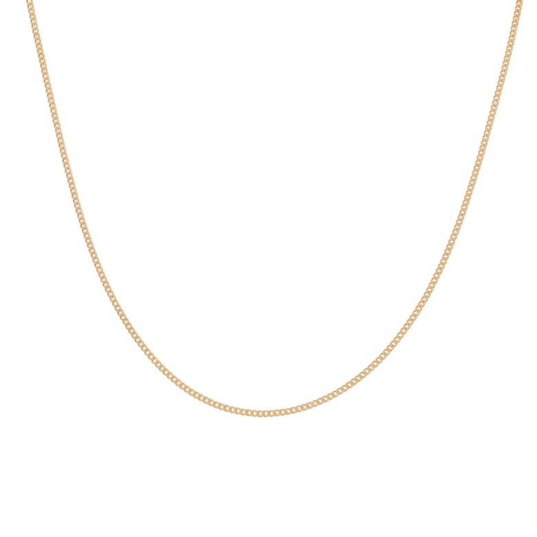 2.45g yellow gold curb chain