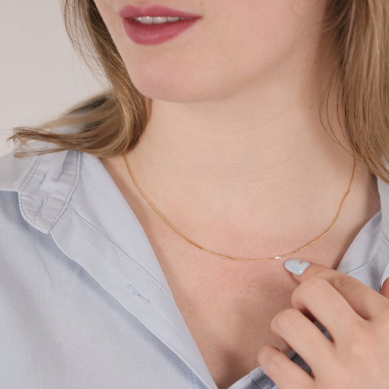2.50g yellow gold curb chain