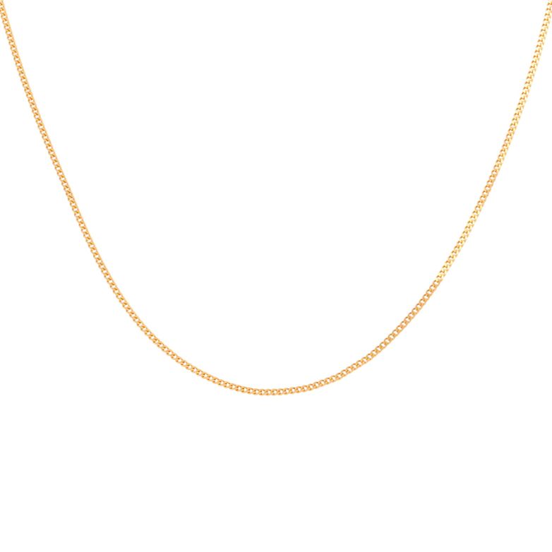2.50g yellow gold curb chain