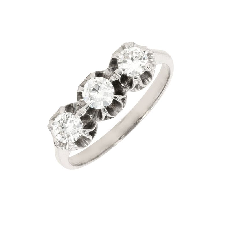 Bague vintage diamants 0.54...