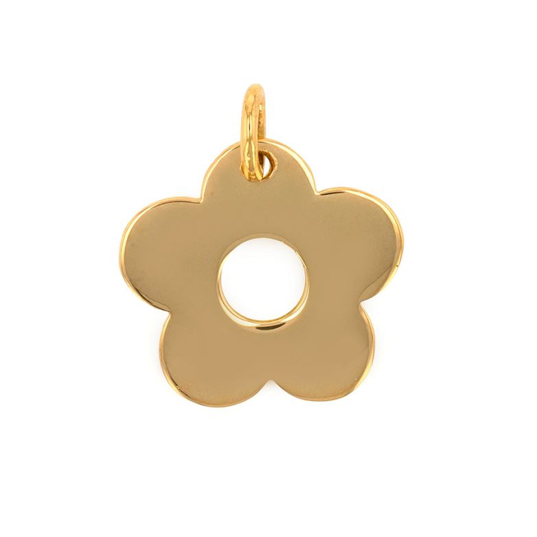 Flower pendant yellow gold...