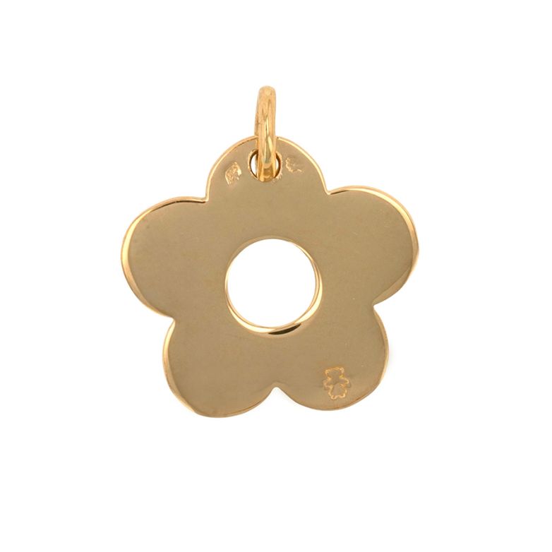 Flower pendant yellow gold...
