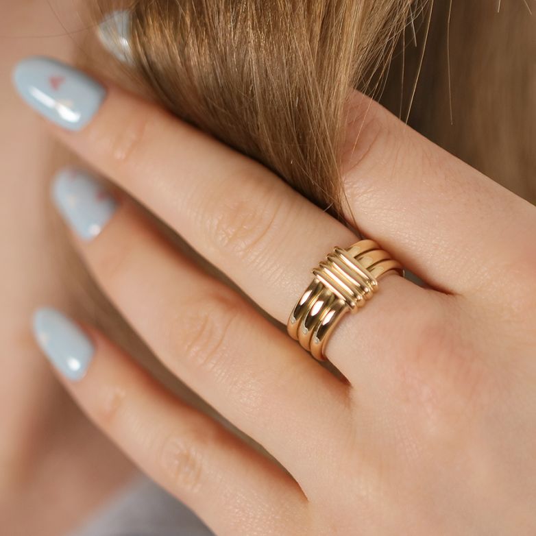 Yellow gold ring 9.83g