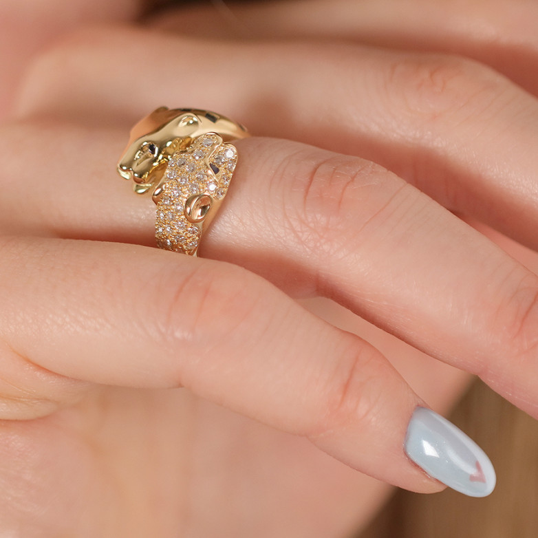 Panther ring sapphires 0.16...
