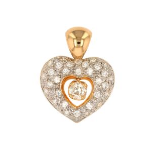 Heart pendant diamonds 0.83...