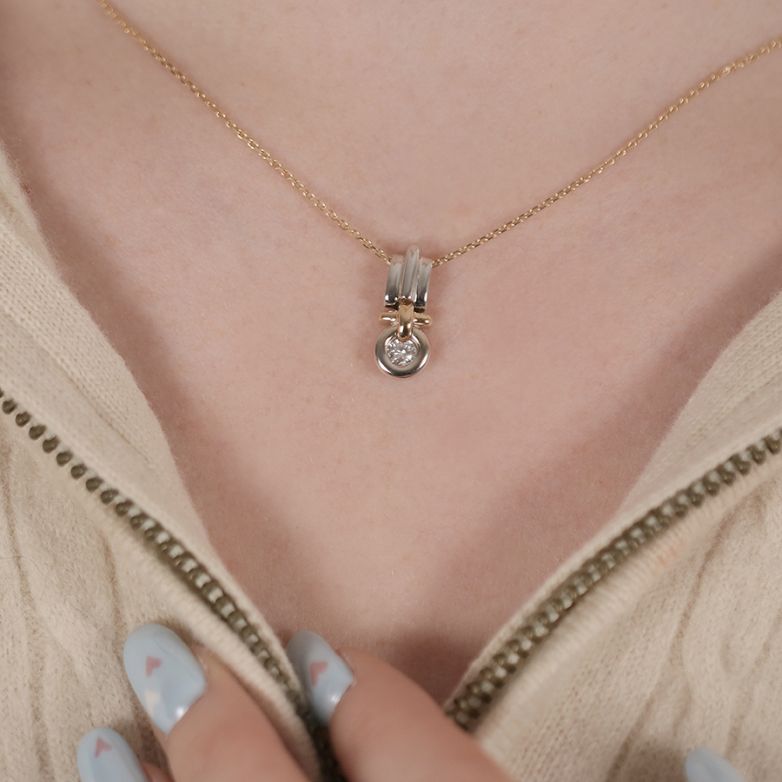 Diamond pendant 0.18 carat...