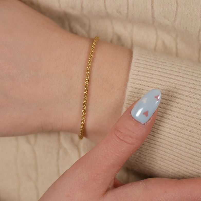 Yellow gold palm mesh...