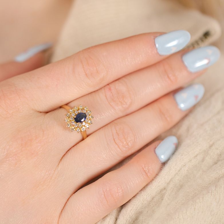 Sapphire daisy ring 0.59...